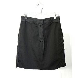 Bottega Veneta A-Line Mini Skirt Black Size 38 W26 Women's Made in Italy